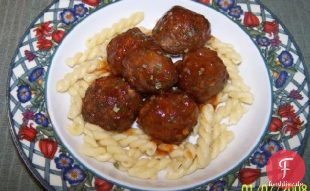 Tomaten glasierte Fleischbällchen
