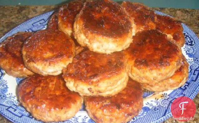 Honig-Soja-glasierte Hähnchenburger / Rissoles