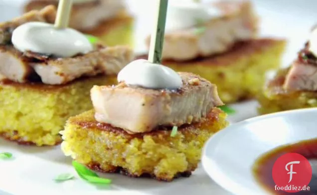 Online Runde 2 - Schweinefleisch und Maisbrot Bites