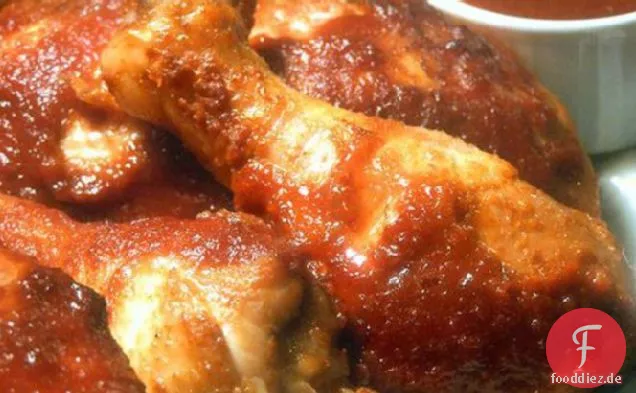 Gegrilltes Hähnchen in Kentucky-Bourbon-Barbecue-Sauce
