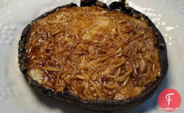 Käse Gefüllte Portobello-Pilze Mit Balsamico-Glasur