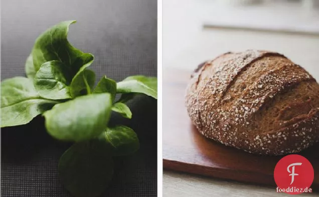 Karamellisierte Zwiebel+greens Tartine