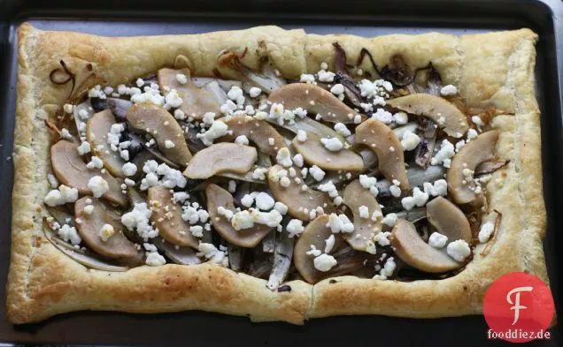 Endivie, Birne & Chevre Torte