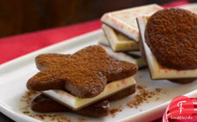 Ghirardelli-Schokolade Pfefferminz-Rinde Sandwich Cookies