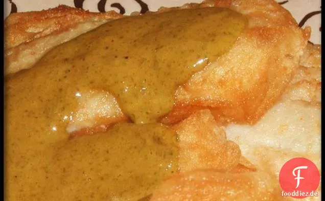 Gebratener Fisch mit marokkanischer Kräutersauce