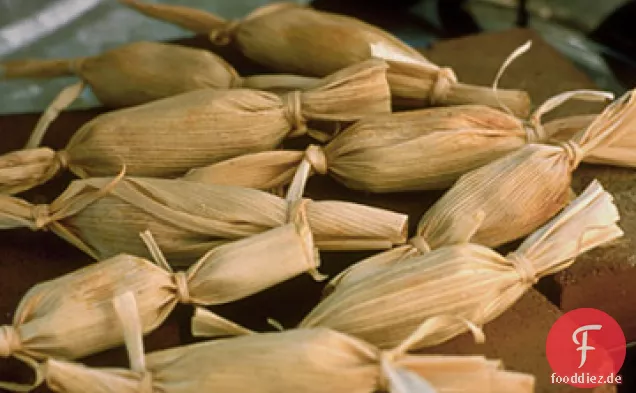 Pulled Chicken und Mais-Tamales