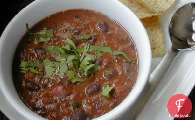 Zu einfache schwarze Bohnensuppe
