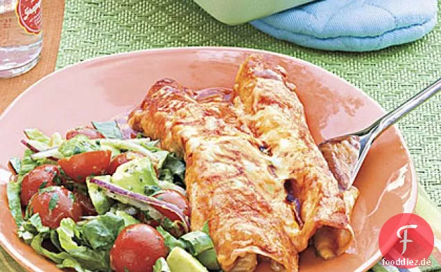 Huhn-und-Grün-Chile-Enchiladas