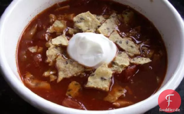 Crock Pot -Hühnchen-Tortilla-Suppe