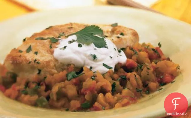 Hühnchen mit klobiger Pfeffersauce