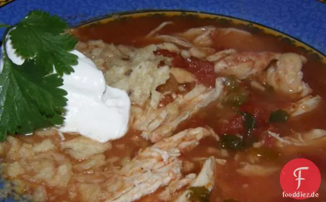 Slow Cooker Huhn Tortilla Suppe