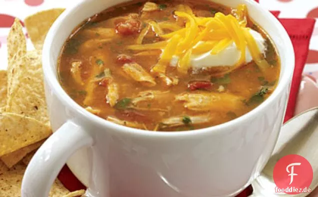Huhn-Mais-Tortilla-Suppe