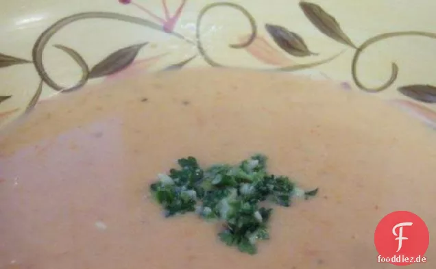 Käsesuppe mit Jalapeño Pesto