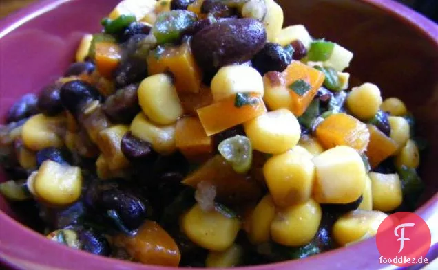 Schwarze Bohnen und Mais-Relish