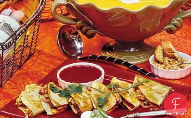 Gegrilltes Schweinefleisch Quesadillas