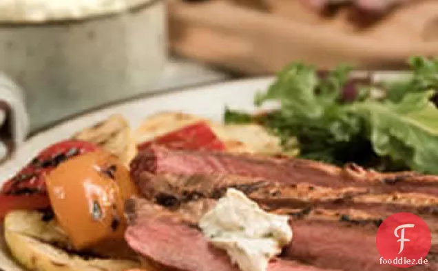 Chipotle Flank Steak mit cremiger Koriandersauce