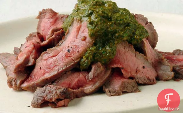 Pan-gegrilltes Flankensteak mit Chermoula