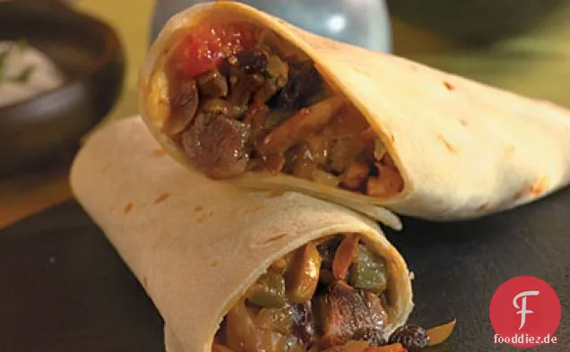 Picadillo Schweinefleisch Burritos
