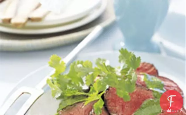 Gegrilltes Flat Iron Steak mit Chimichurri-Sauce
