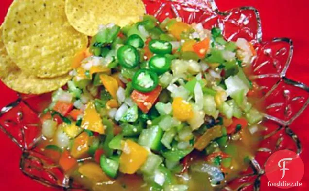 Gerösteter Knoblauch Grüne Tomaten Salsa