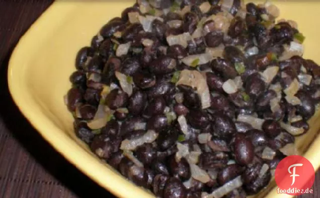 Burrito-Füllung oder Beilage aus schwarzen Bohnen