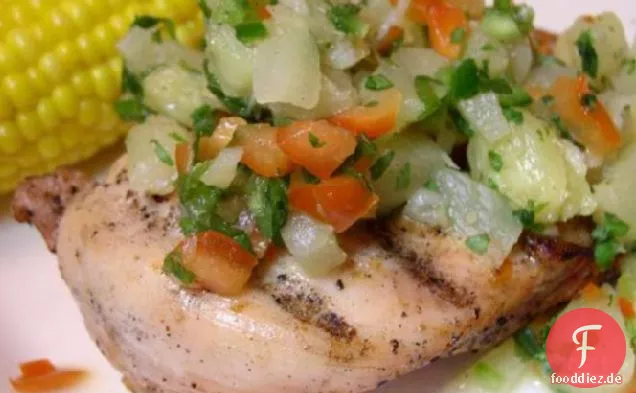 Gegrilltes Hähnchen mit Ananas-Relish (fettarm)