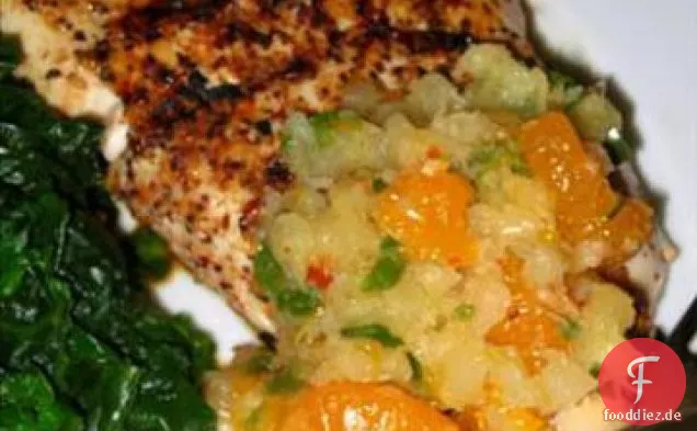 Gegrillte Hähnchenbrust mit Mandarine Orange Salsa