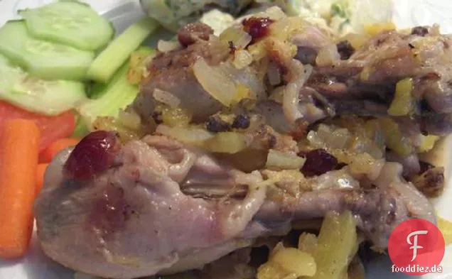 Ananas Hähnchenschenkel