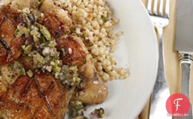 Spatchcocked Cornish Game Hens mit Zitrone und Olive Relish