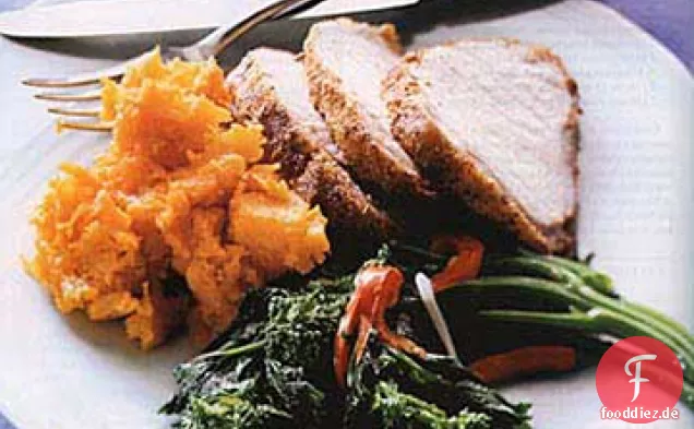 Maismehl-und-Chile-Kreuzkümmel beschichtete Schweinelende