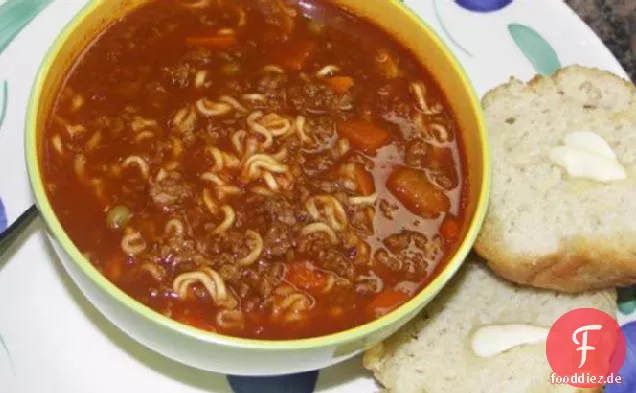 Ramen Nudel Gemüsesuppe