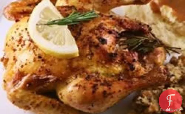 Cornish Wildhühner mit Knoblauch und Rosmarin