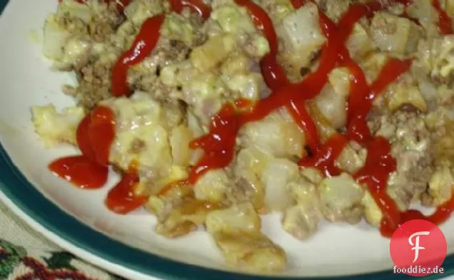Französisch-Fry Burger Backen