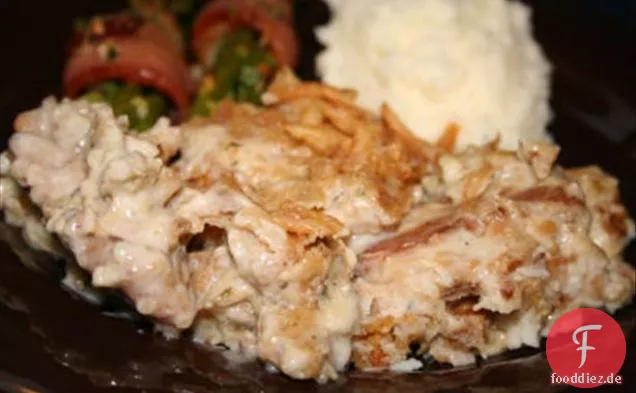 Cremige Schweinekoteletts Kasserolle