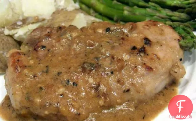 Schweinelende Koteletts Mit Zitronen-Thymian-Sauce