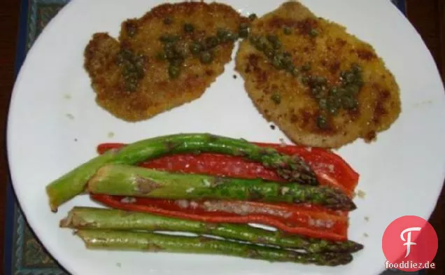 Ohne Knochen Schweinekoteletts Milanese