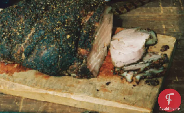 Pfefferkorn gebratenes Schweinefleisch mit Vermouth Pan Sauce