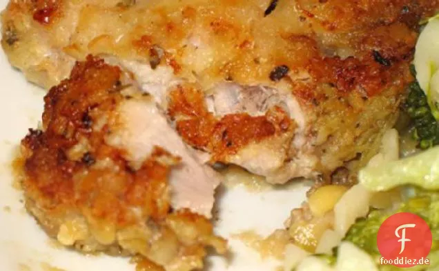 Köstliche panierte Schweinekoteletts