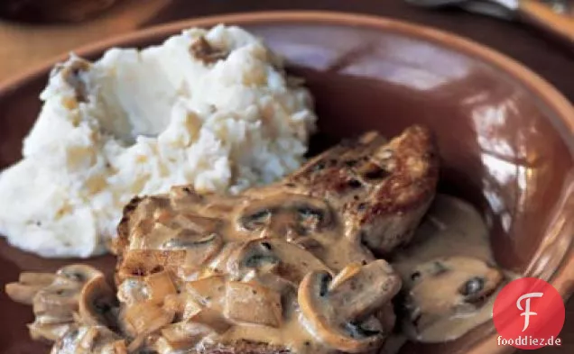 One-Pan Whisky-aromatisierte Schweinekoteletts
