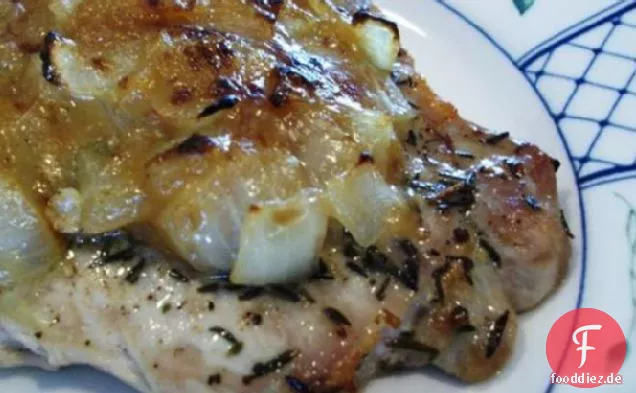 Schweinebraten mit Zwiebelfüllung