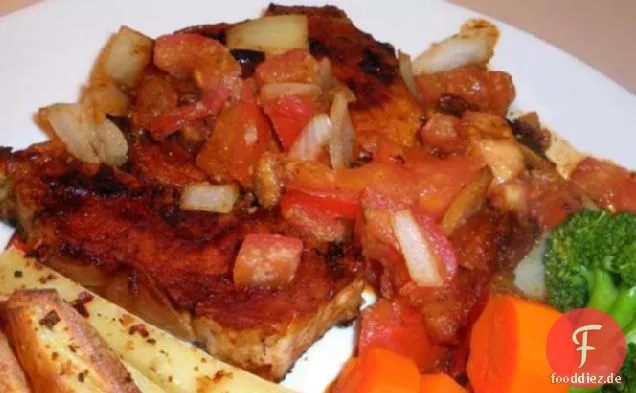 Gegrillte italienische Schweinekoteletts