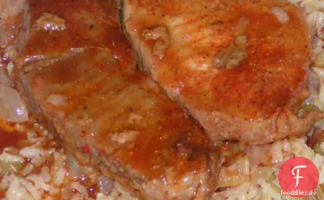 Würzig gebackene Schweinesteaks