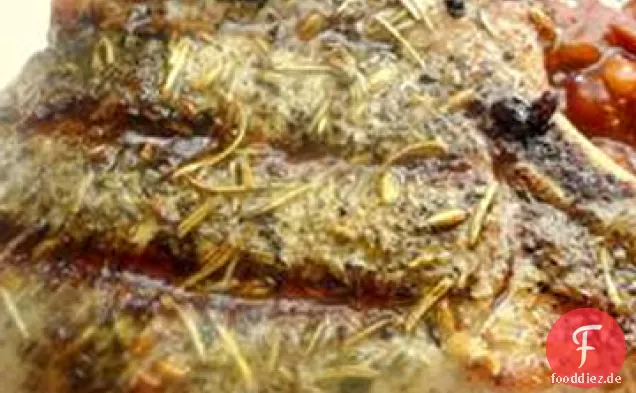 Mediterrane gegrillte Schweinekoteletts