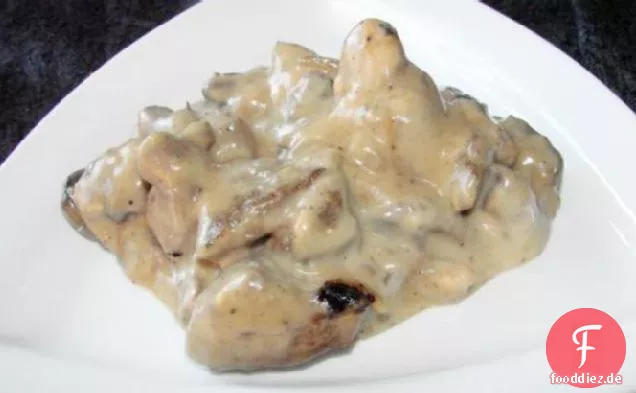 Cremige Leber-Pilz-Soße