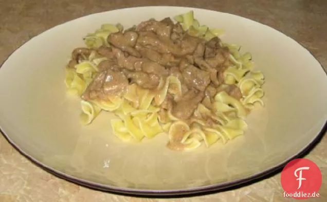Rindfleisch Stroganoff Mit Reis