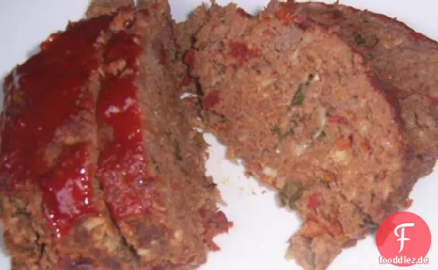 Italienischer Hackbraten Mit Frischem basilikum und Provolone