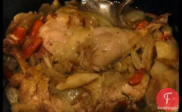 Ofengeröstete Pflaumen mit Pancetta umwickelt