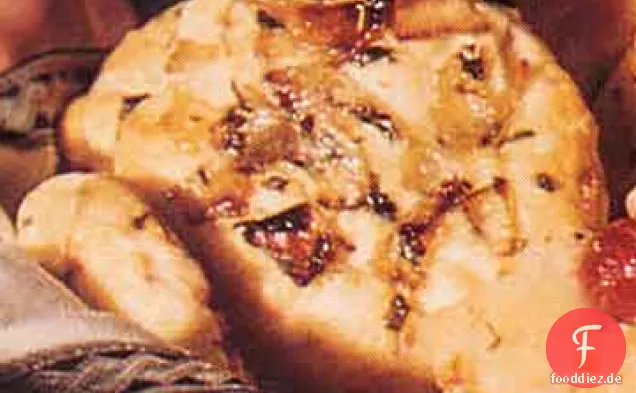 Sahnekekse mit Speck und Röstzwiebeln