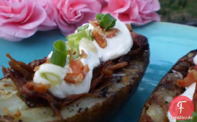 Gegrillte BBQ Kartoffelschalen