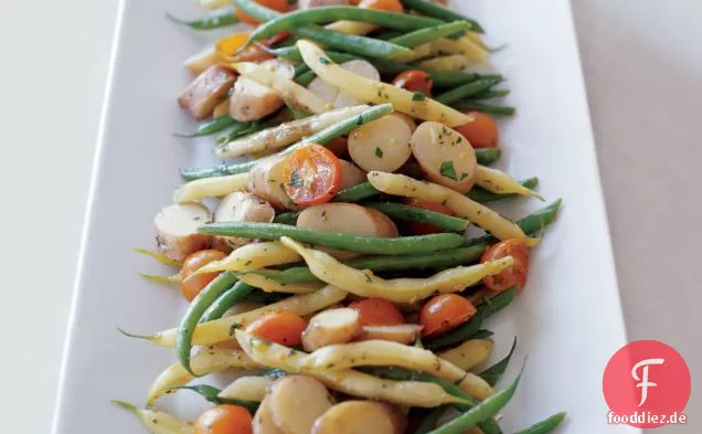 Sommergemüse-Kartoffelsalat mit Sardellen-Dressing